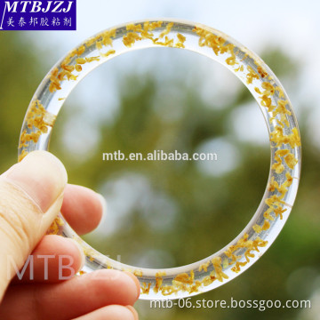 Fashion New Style Dried Flower Epoxy Resin AB Glue Clear and High Quality Bangle and Braclet